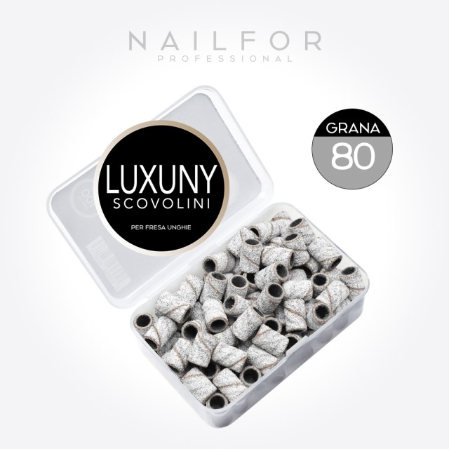 accessori per unghie, nails nail art alta qualità SCOVOLINI LUXUNY GRANA 80 per fresa - 100pz BIANCO Nailfor 9,99 € Nailfor