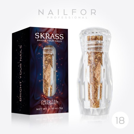 decorazione nail art ricostruzione unghie SKRASS CRYSTAL MICRO - 18 Golden Nailfor 6,99 €