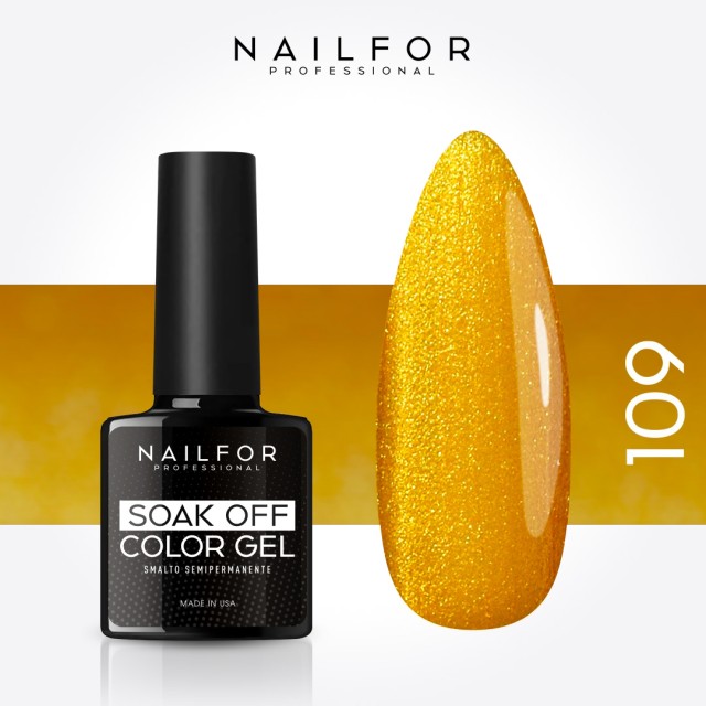 Vernis à ongles semi-permanent couleur : Slimline vernis gel semi-permanent 109-S or gold Nailfor 6,49 €