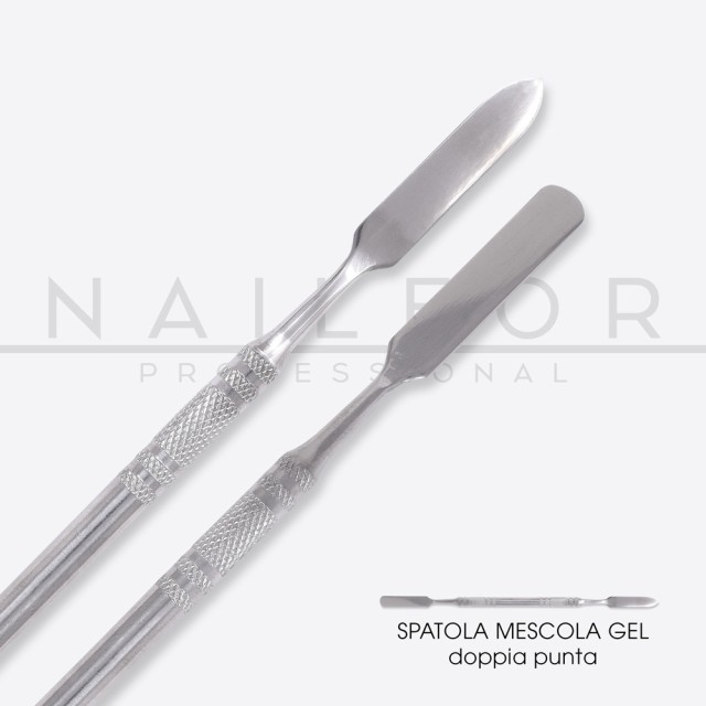 accessori per unghie, nails nail art alta qualità Spatola Mescola Gel - Doppia punta in acciao Nailfor 3,99 € Nailfor