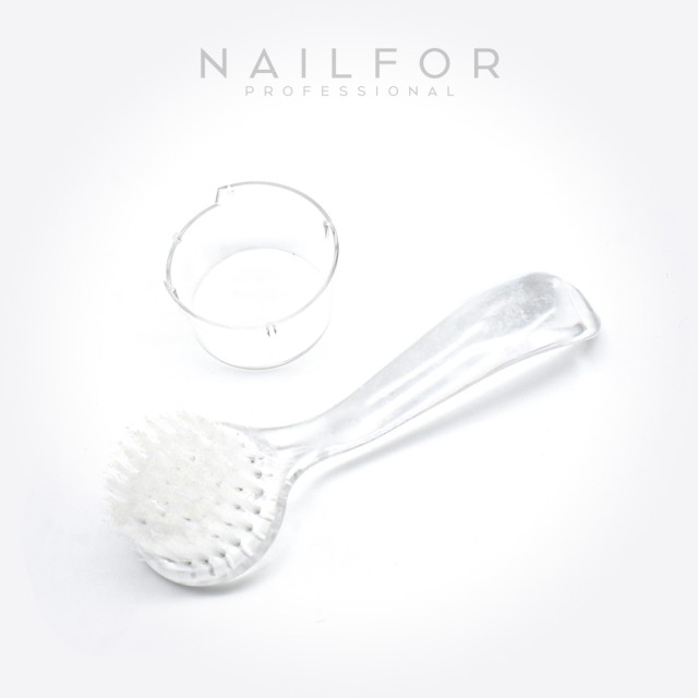 Round brush for white nails