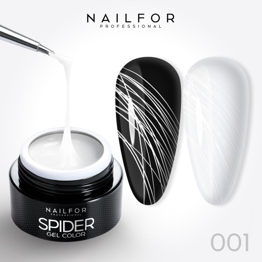 color gel para uñas, nail art , nails Spider gel - 01 Blanco | Nailfor 4,99 €