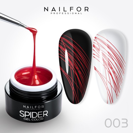 color gel para uñas, nail art , nails Spider gel - 03 Rojo | Nailfor 4,99 €