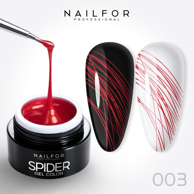 colore gel per unghie, nail art, nails SPIDER GEL - 03 Rosso | Nailfor 2,99 €
