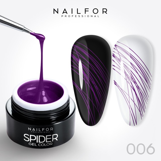 colore gel per unghie, nail art, nails SPIDER GEL - 06 Viola | Nailfor 3,99 €