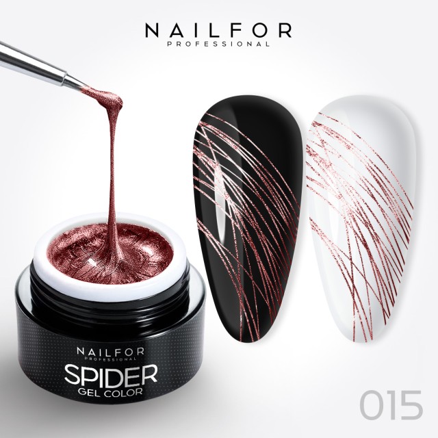 colore gel per unghie, nail art, nails SPIDER GEL - 15 Bronzo Glitter | Nailfor 2,99 €