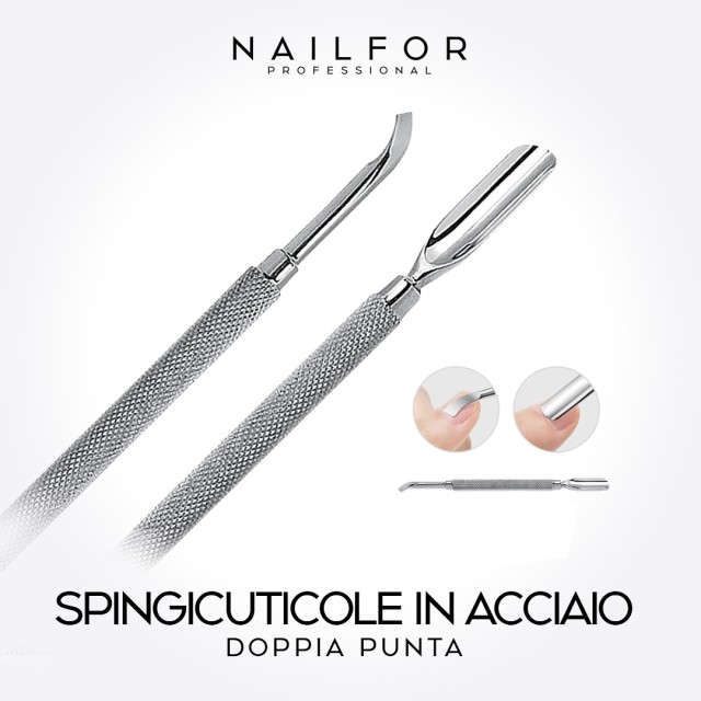 accessori per unghie, nails nail art alta qualità Spingicuticole in acciaio Doppia Punta Nailfor 3,99 € Nailfor