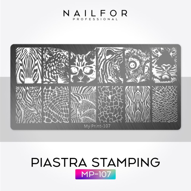 decorazione nail art ricostruzione unghie STAMPING PIASTRA MP-107 Nailfor 4,99 €