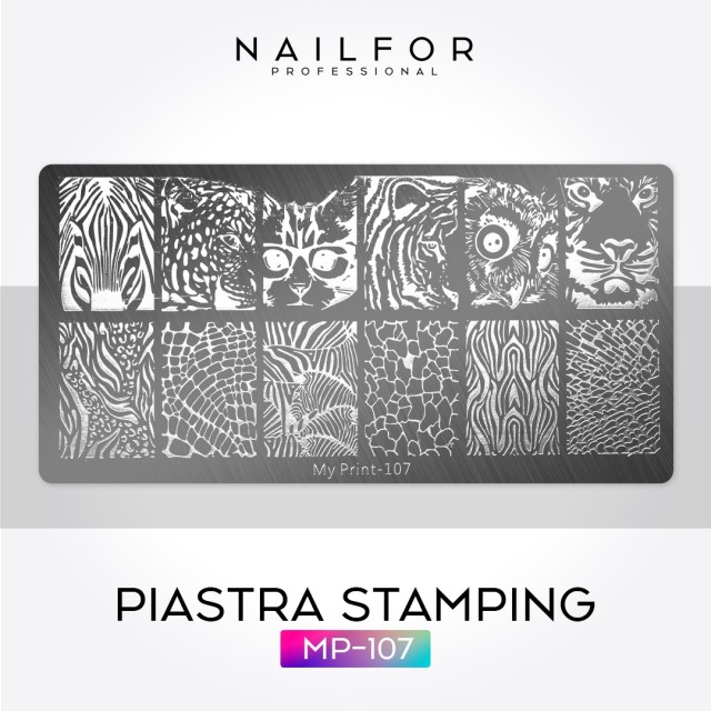 Decoración nail art , reconstrucción de uñas, PLACA Stamping MP-107 Nailfor 4,99 €