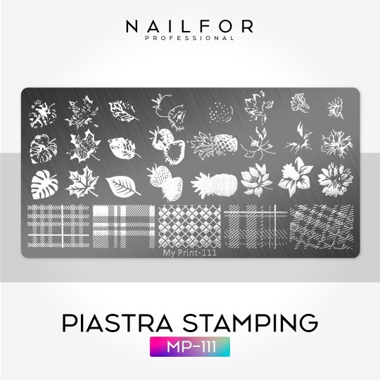 Decoración nail art , reconstrucción de uñas, PLACA Stamping MP-111 Nailfor 4,99 €