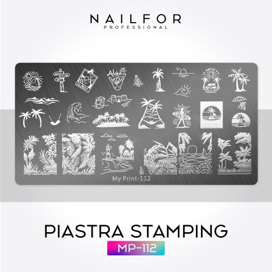 Decoración nail art , reconstrucción de uñas, PLACA Stamping MP-112 Nailfor 4,99 €