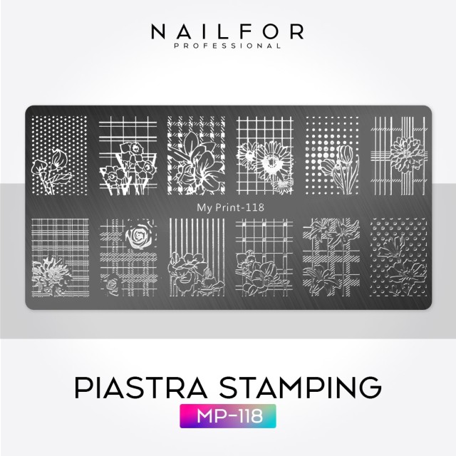 decorazione nail art ricostruzione unghie STAMPING PIASTRA MP-118 Nailfor 4,99 €
