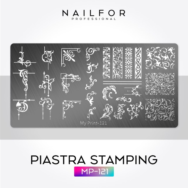 decorazione nail art ricostruzione unghie STAMPING PIASTRA MP-121 Nailfor 4,99 €