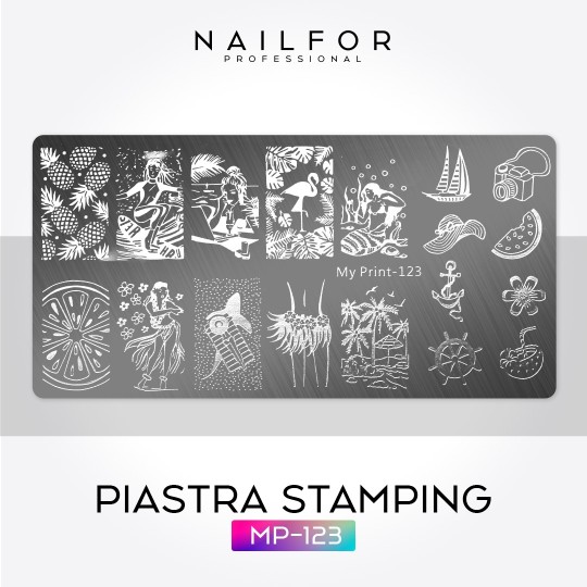 nail art decoration nail reconstruction Stamping PLATE MP-123 Nailfor €4.99