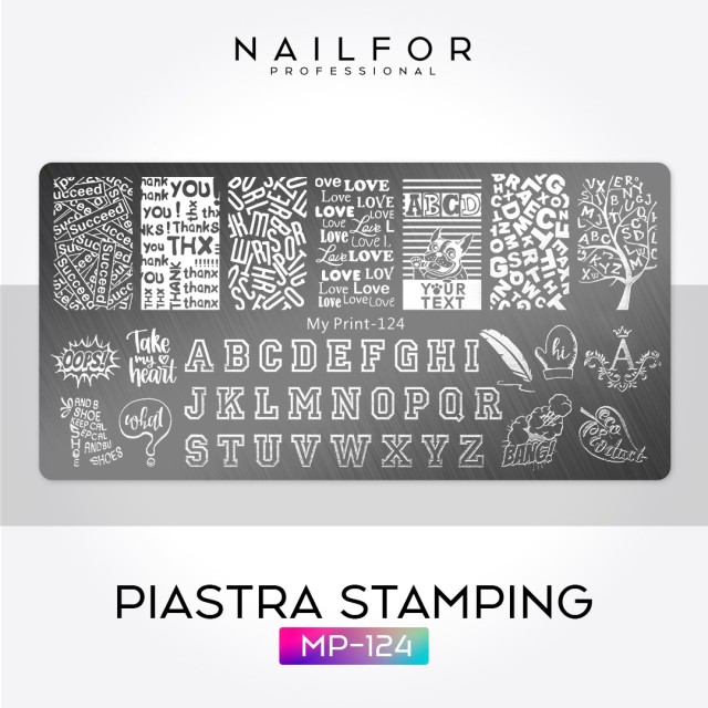 decorazione nail art ricostruzione unghie STAMPING PIASTRA MP-124 Nailfor 4,99 €