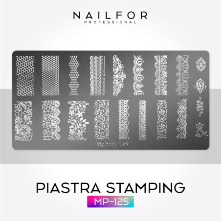 Décoration nail art reconstruction ongulaire PLAQUE Stamping MP-125 Nailfor 4,99 €