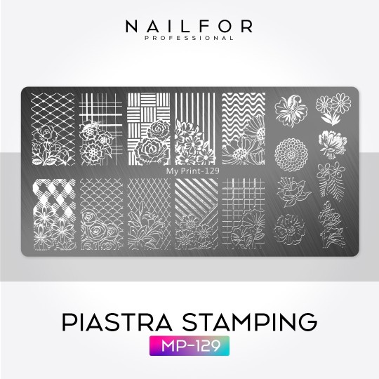 nail art decoration nail reconstruction Stamping PLATE MP-129 Nailfor €4.99