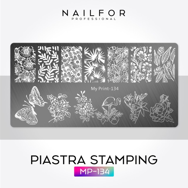 decorazione nail art ricostruzione unghie STAMPING PIASTRA MP-134 Nailfor 4,99 €