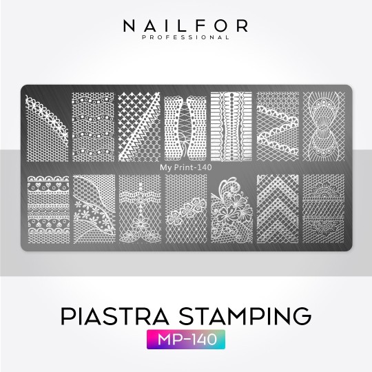 Decoración nail art , reconstrucción de uñas, PLACA Stamping MP-140 Nailfor 4,99 €