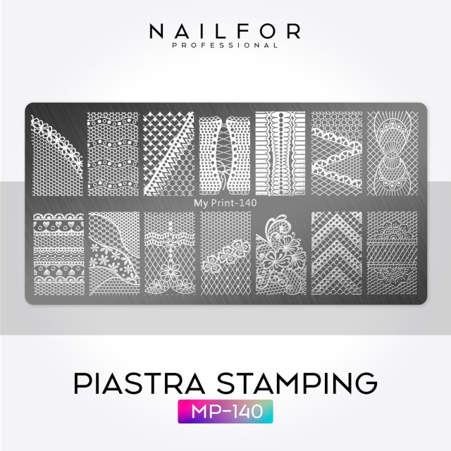 decorazione nail art ricostruzione unghie STAMPING PIASTRA MP-140 Nailfor 4,99 €