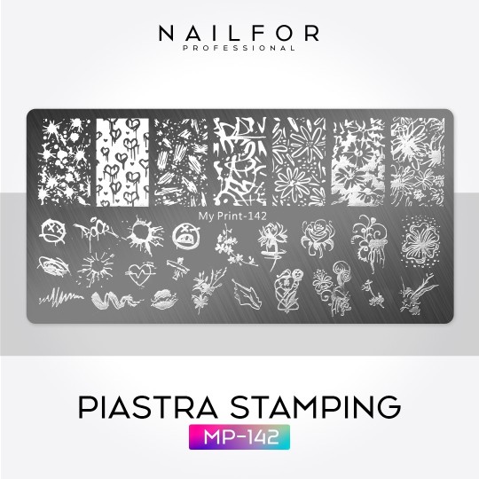 Décoration nail art reconstruction ongulaire PLAQUE Stamping MP-142 Nailfor 4,99 €