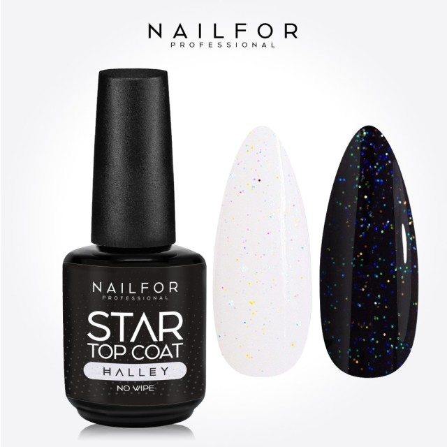 Gel per unghie ricostruzione STAR Top Coat HALLEY - 15ML Sigillante No Wipe Nailfor 12,99 €