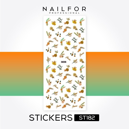 Decoración nail art , reconstrucción de uñas, Stickers ADHESIVAS - ST182 Nailfor 1,99 €