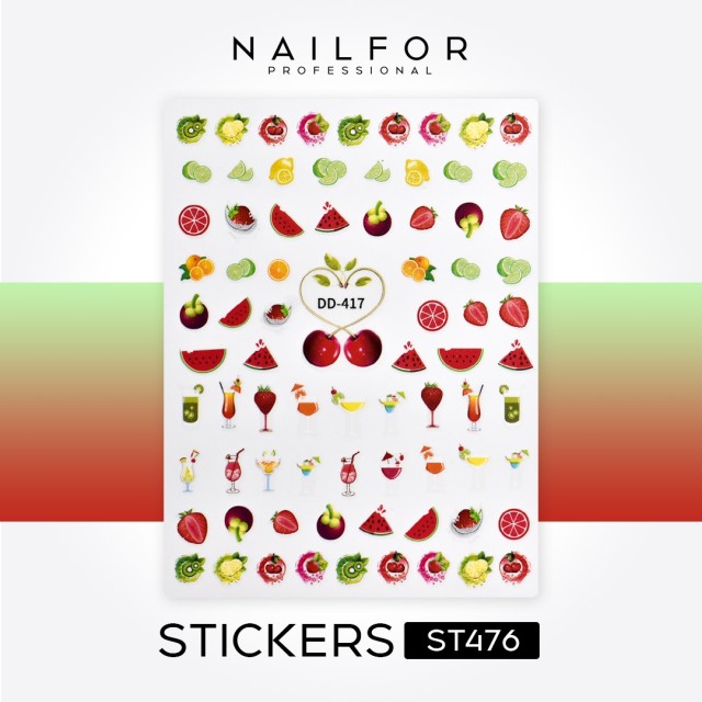 decorazione nail art ricostruzione unghie STICKERS ADESIVI FRUIT - ST476 Nailfor 1,99 €