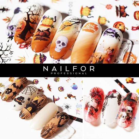 Decoración nail art , reconstrucción de uñas, Stickers ADHESIVAS HALLOWEEN - ST455 Nailfor 1,99 € 2