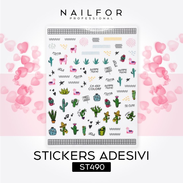 decorazione nail art ricostruzione unghie STICKERS ADESIVI LAMA - ST490 Nailfor 1,99 €