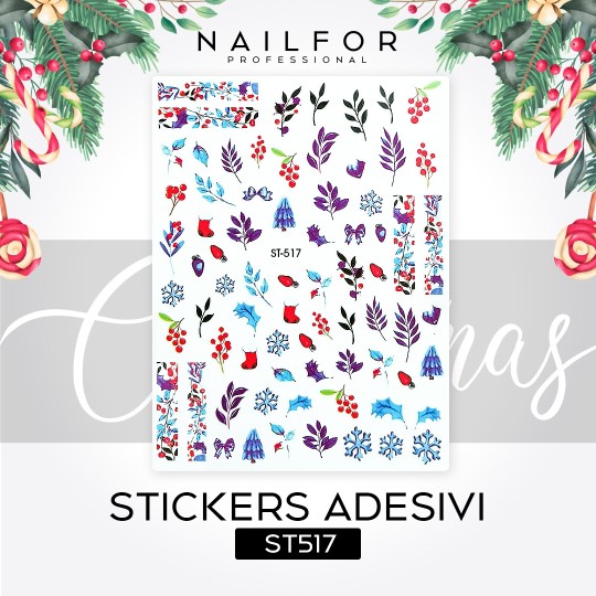 Décoration nail art reconstruction ongle Stickers ADHÉSIFS DE NOËL - ST517 Nailfor 1,99 €