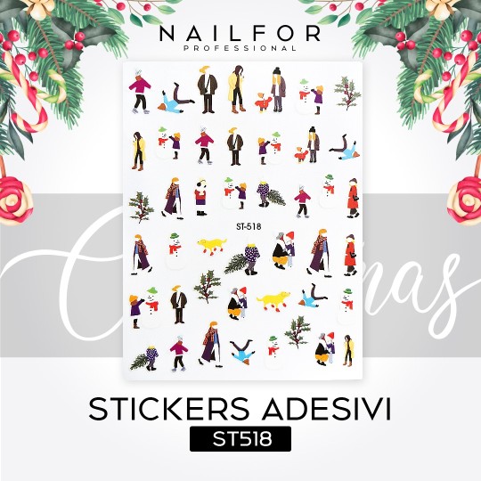 Décoration nail art reconstruction ongle Stickers ADHÉSIFS DE NOËL - ST518 Nailfor 1,99 €