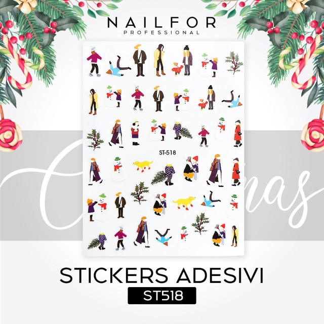 decorazione nail art ricostruzione unghie STICKERS ADESIVI NATALE - ST518 Nailfor 1,99 €