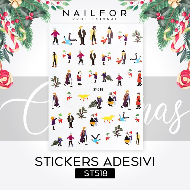 Decoración nail art , reconstrucción de uñas, Stickers NAVIDEÑAS - ST518 Nailfor 1,99 €