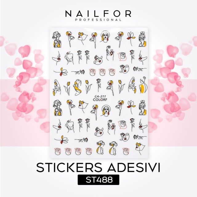 decorazione nail art ricostruzione unghie STICKERS ADESIVI ROSES - ST488 Nailfor 1,99 €