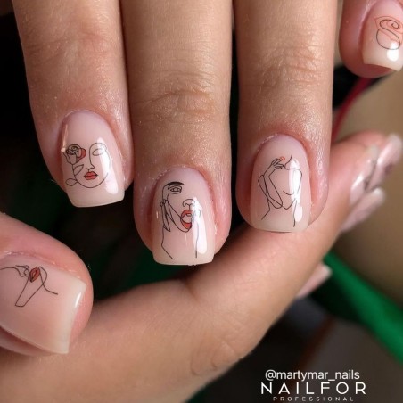 Décoration nail art reconstruction ongle Stickers ADHÉSIFS ROSES - ST488 Nailfor 1,99 €