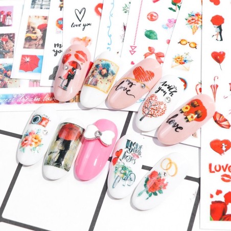Decoración nail art , reconstrucción de uñas, Stickers SAN VALENTÍN - ST400 Nailfor 1,99 €