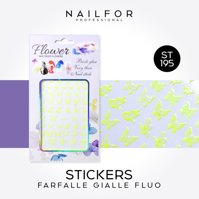 St195 Fluo butterfly STICKERS
