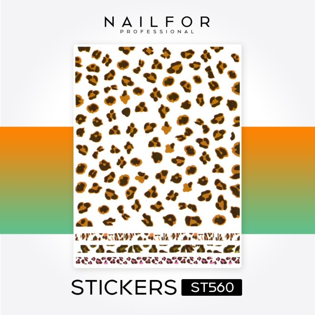 decorazione nail art ricostruzione unghie STICKERS ADESIVI ST560 Macchie leopardo Nailfor 1,99 €