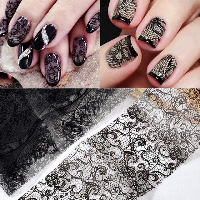 Décoration nail art reconstruction d'ongles, Stickers noirs, kit de 3 stickers noirs ST218 Nailfor 5,99 €