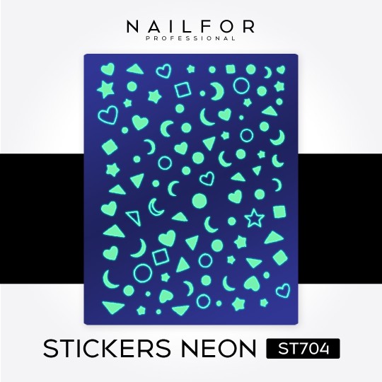 nail art decoration nail reconstruction Stickers NEON - ST704 Nailfor €2.49