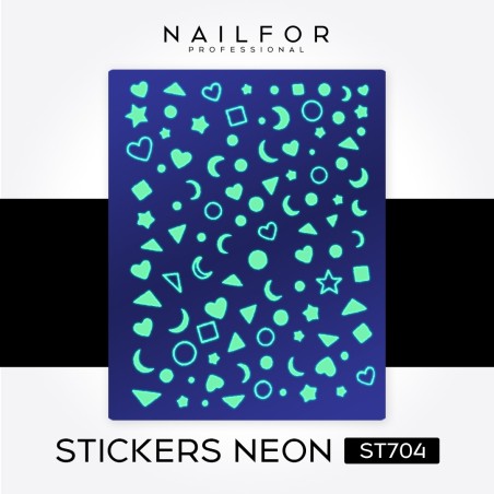 nail art decoration nail reconstruction Stickers NEON - ST704 Nailfor €2.49