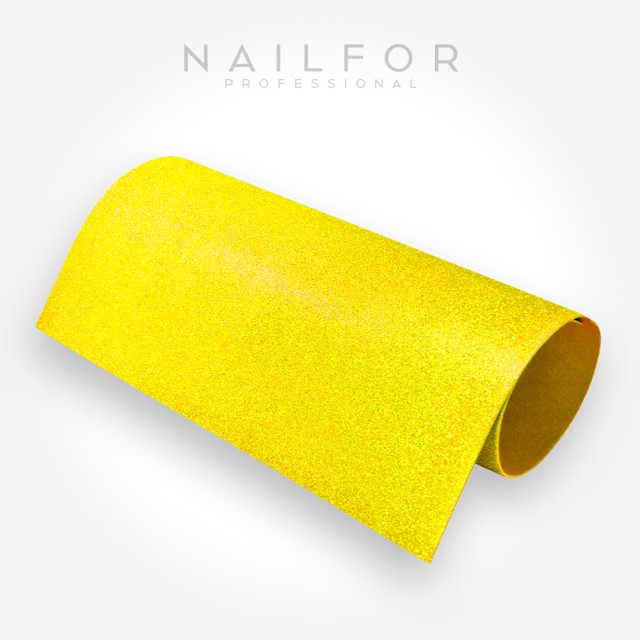 accessori per unghie, nails nail art alta qualità TAPPETO IN GOMMA EVA GLITTERATO - GIALLO 60X40 Nailfor 4,99 € Nailfor