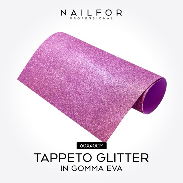 accessori per unghie, nails nail art alta qualità TAPPETO IN GOMMA EVA GLITTERATO - LILLA Nailfor 4,99 € Nailfor