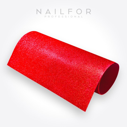 Accessoires pour ongles, nails nail art tapis en caoutchouc EVA pailleté de haute qualité - ROUGE 60X40 Nailfor 4,99 € Nailfor
