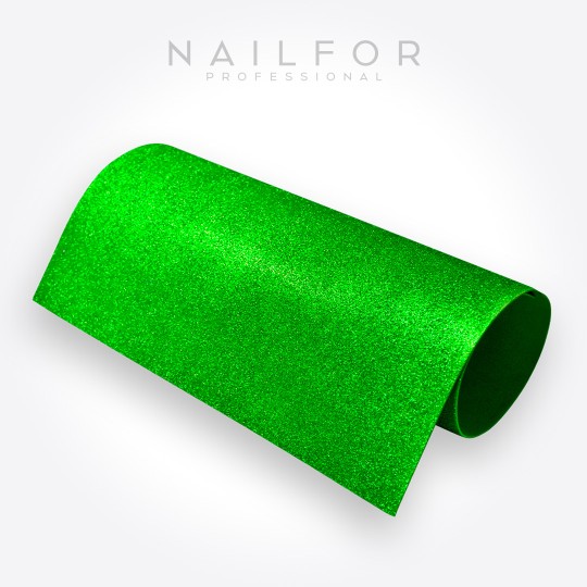 Accessoires pour ongles, nail art de haute qualité nails en caoutchouc EVA pailleté - vert 60 x 40 Nailfor 4,99 € Nailfor
