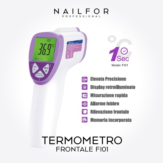 Termometro frontale a infrarossi Termoscanner FI01 viola - Nailfor