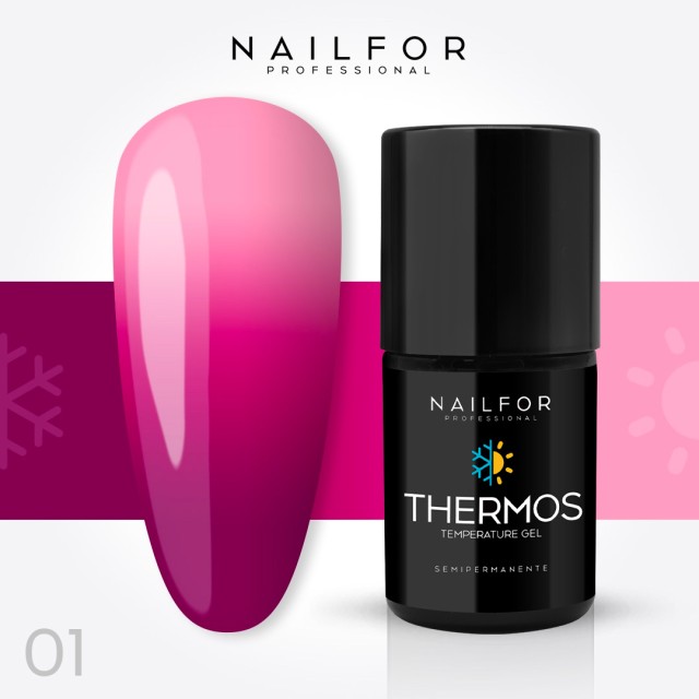 Vernis à ongles semi-permanent couleur : Thermos VERNIS À ONGLES SEMI-PERMANENT 01TH Nailfor 8,99 €