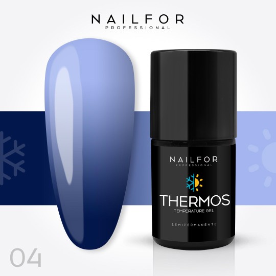 Vernis à ongles semi-permanent couleur : Thermos ONGLES SEMI-PERMANENT THERMOS 04TH Very Peri Nailfor pour 8,99 €