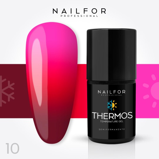 Vernis à ongles semi-permanent couleur : Thermos VERNIS À ONGLES SEMI-PERMANENT 10TH Viva Magenta Nailfor 8,99 €